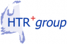 Logo van HTR+ Group met blauwe letters en een rood plusteken op een witte achtergrond.