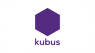 Paars zeshoekig logo van Kubus administratiekantoren met de tekst kubus eronder.