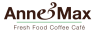 Logo van Anne&Max met de slogan Fresh Food Coffee Café.