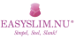 Easyslim.nu-logo met roze corset en slogan Simpel, Snel, Slank!.