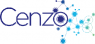 Cenzo-logo met diverse blauwe en groene verbonden cirkels rechts van de tekst.