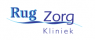 Logo van RugZorgKliniek met blauwe tekst en golvende lijn.