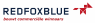 RedFoxBlue logo met de tekst bouwt commerciële winnaars en een rood-wit geometrisch symbool.