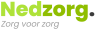 Nedzorg logo met de tekst Zorg voor zorg in groen en grijs, met focus op kwaliteit.