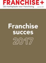 Voorpagina van Franchise+ december 2017 met de tekst Franchise succes 2017.