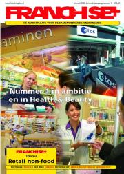 Cover van Franchiseplus magazine met Etos-winkel, thema retail non-food, promotie Health & Beauty sector.