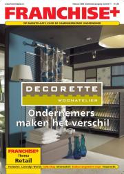 Cover van Franchise+ februari 2006 met Decorette Woonatelier en het thema Retail.