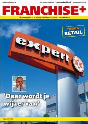Voorkant van Franchise+ magazine nummer 4 uit september 2006 met Expert logo en de tekst 'Daar word je wijzer van'.