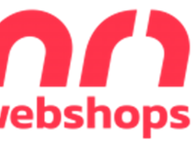 Nr1 Webshops logo in rode letters met een gestileerde nr1.